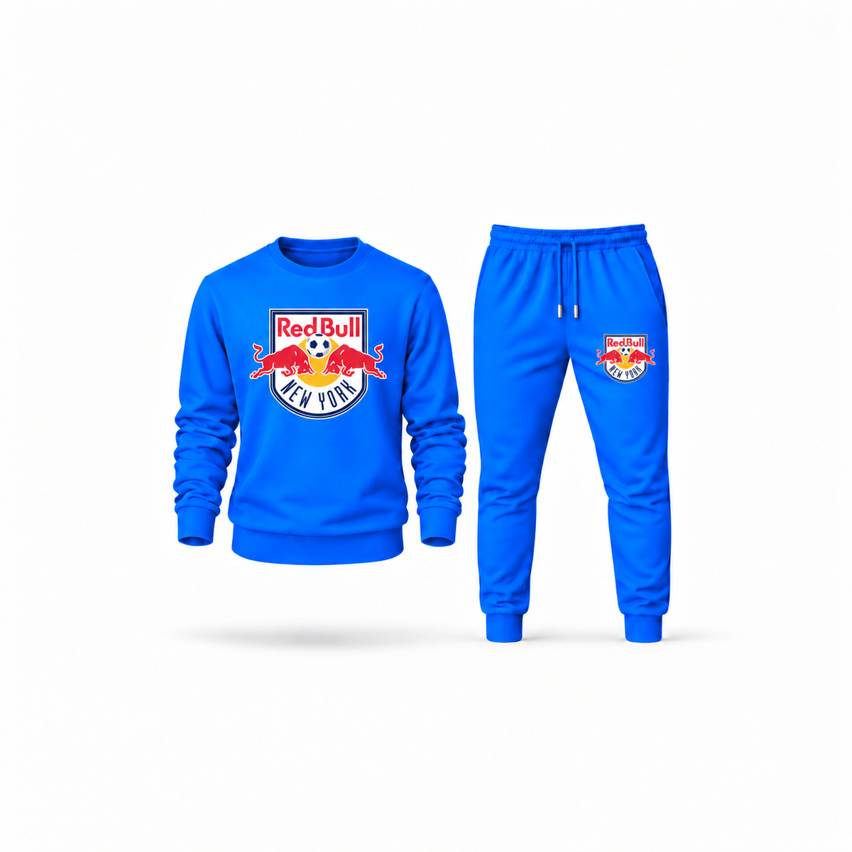 Men's New York Red Bulls FC Sweatshirt Joggers Set | Color: Azure | Main