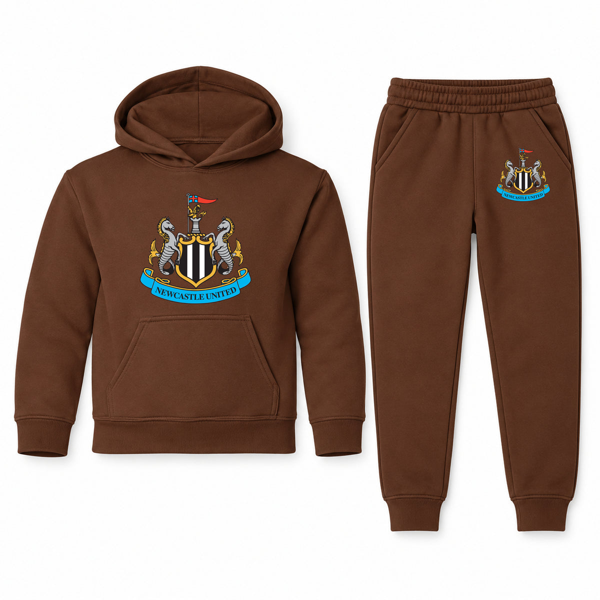 Newcastle United FC youth hoodie jogger set, Brown, Youth Large ages 10–12