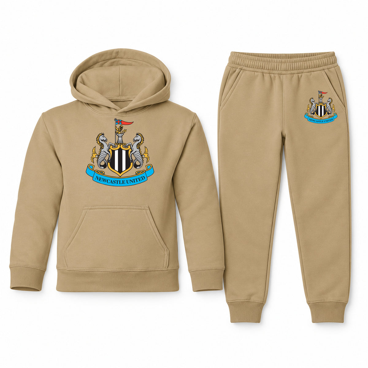 Newcastle United FC youth hoodie jogger set, Khaki, Youth Large ages 10–12