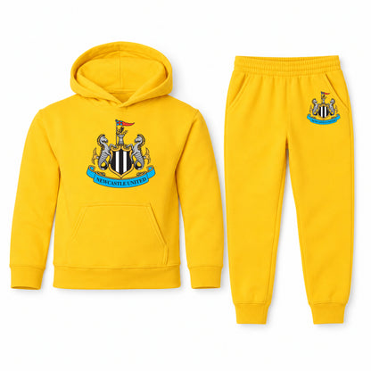 Newcastle United FC youth hoodie jogger set, Yellow, Youth Large ages 10–12