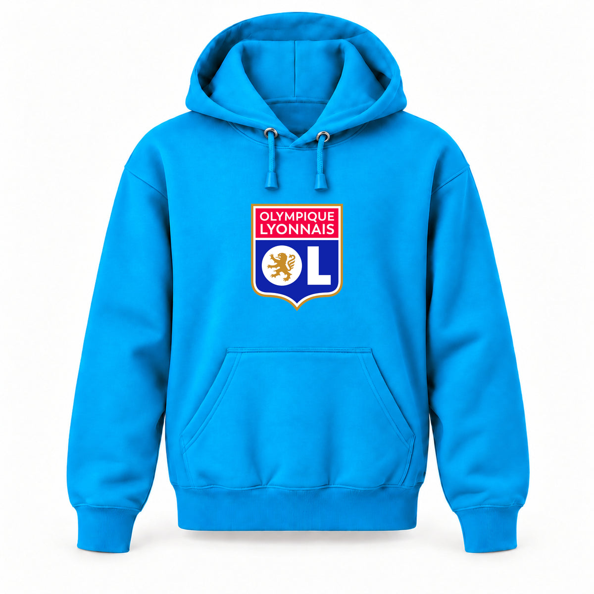 Olympique Lyonnais FC - Youth Large Hoodie (Ages 10–12) | Color: Turquoise