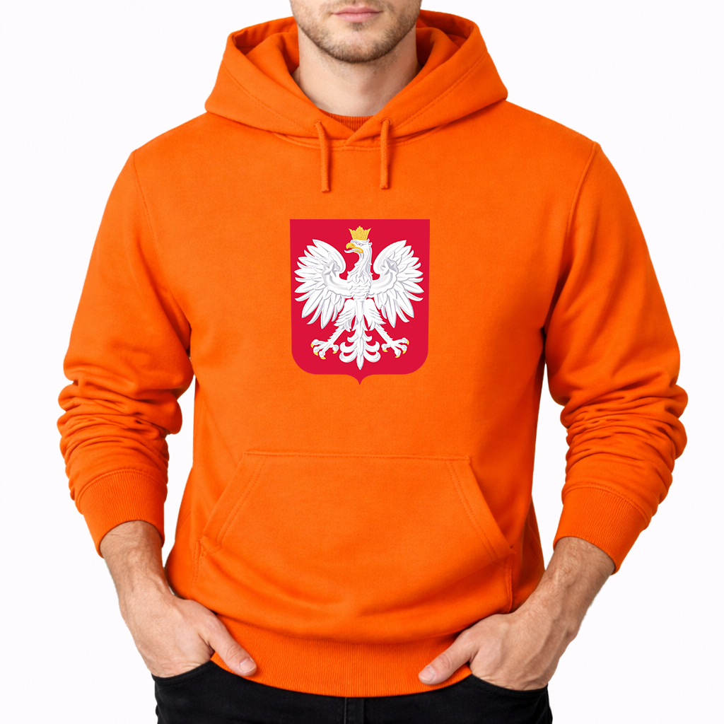 Men's Poland National Soccer Team Pullover Hoodie