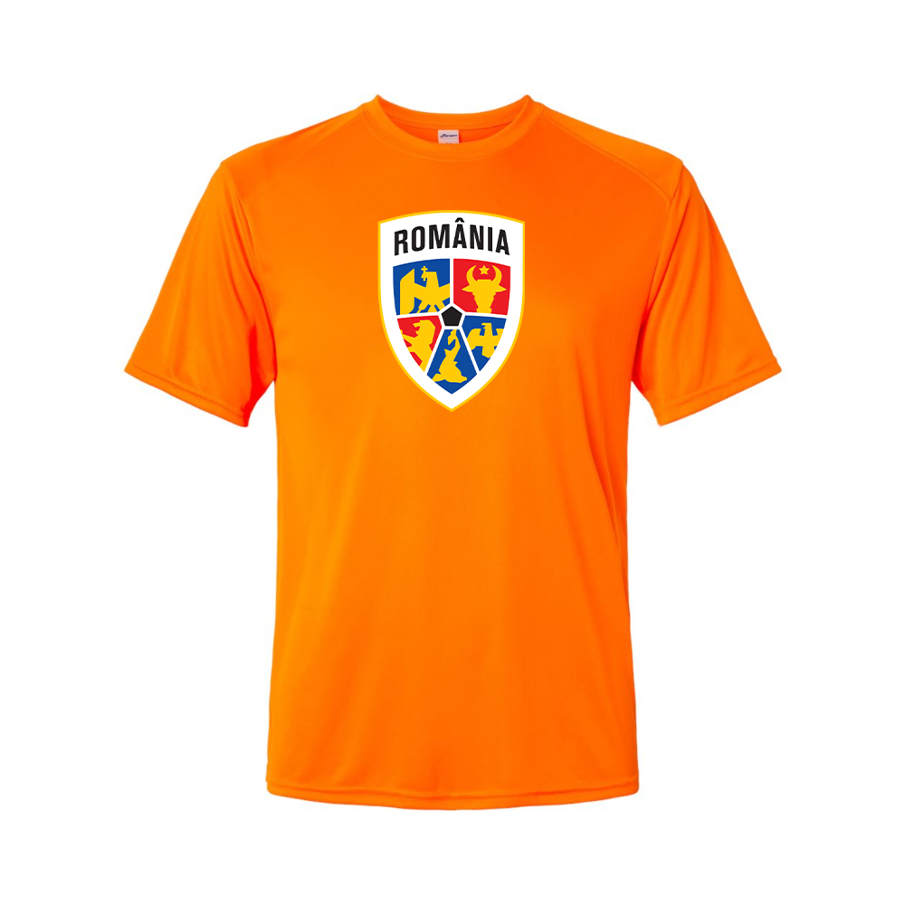 Youth Kids Romania National Soccer Team Performance T-Shirt