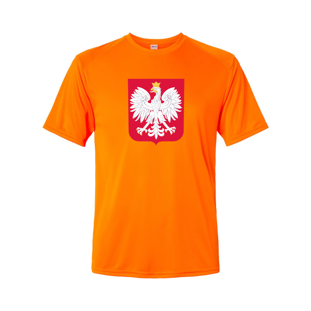 Youth Kids Poland National Soccer Team Performance T-Shirt