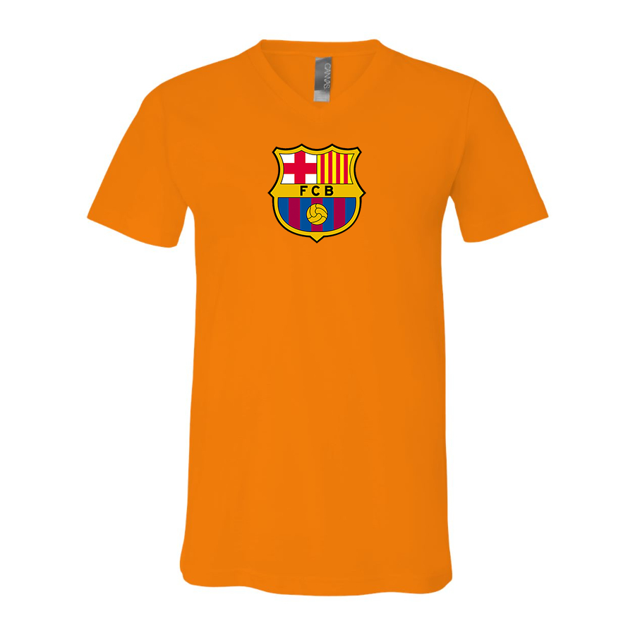 Men’s F.C.  Barcelona Soccer - BELLA + CANVAS - Jersey V-Neck Tee - 3005