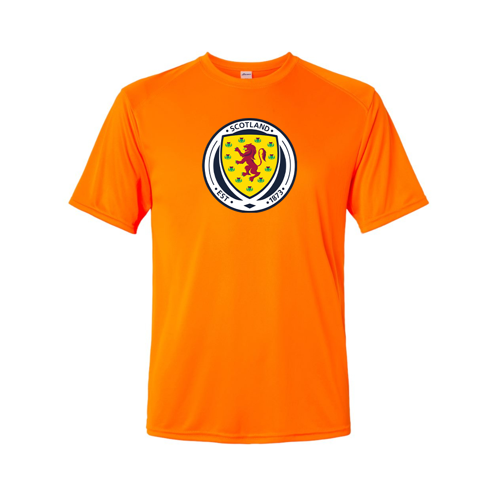 Youth Kids Scotland National Soccer Team Performance T-Shirt