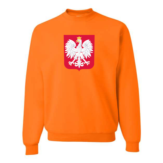 Men's Poland National Soccer Team Crewneck Sweatshirt