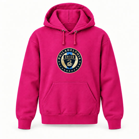 Philadelphia Union FC - Youth Large Hoodie (Ages 10–12) | Color: Hot Pink