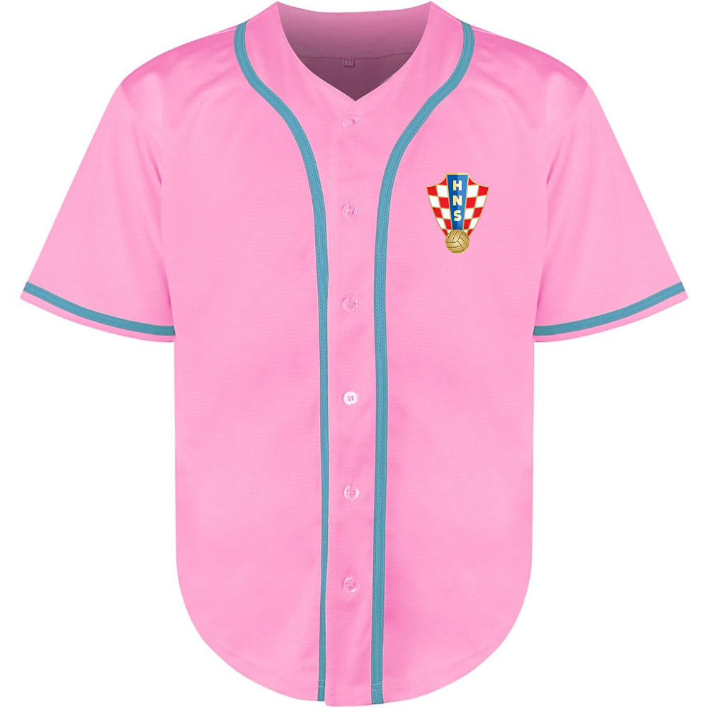 Men's Croatia National Soccer Team Baseball Jersey