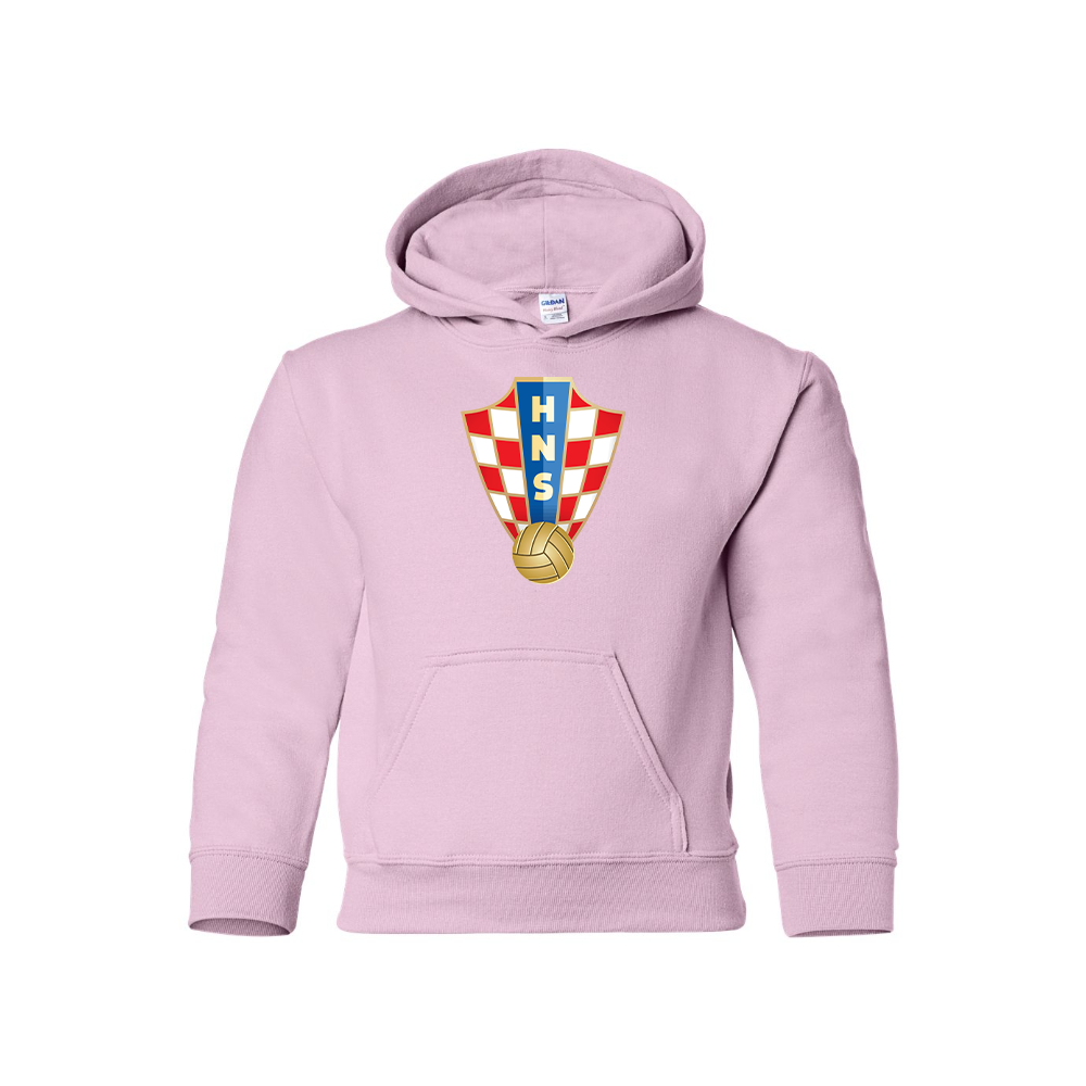 Youth Kids Croatia National Soccer Team Pullover Hoodie