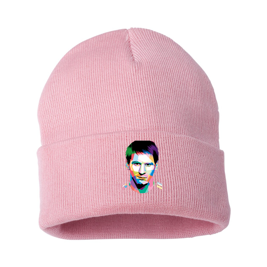 Lionel Messi Face Art Soccer Beanie Hat