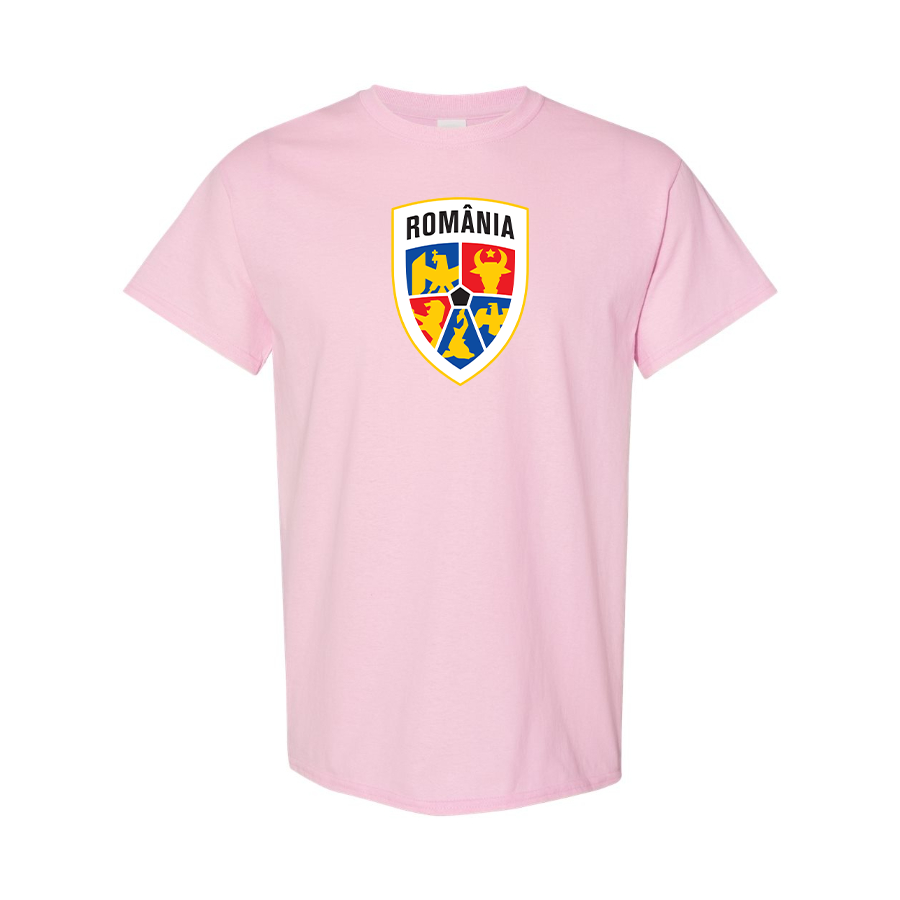 Youth Kids Romania National Soccer Team Cotton T-Shirt