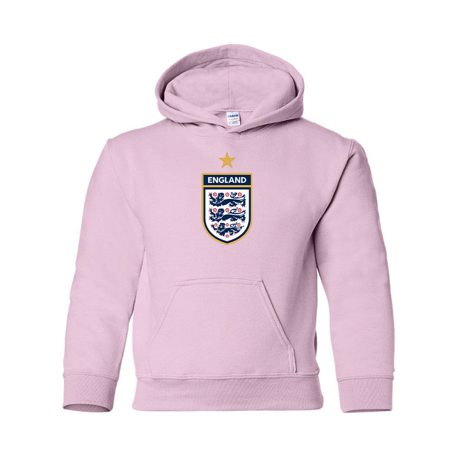 Youth Kids England National Soccer Team  Pullover Hoodie