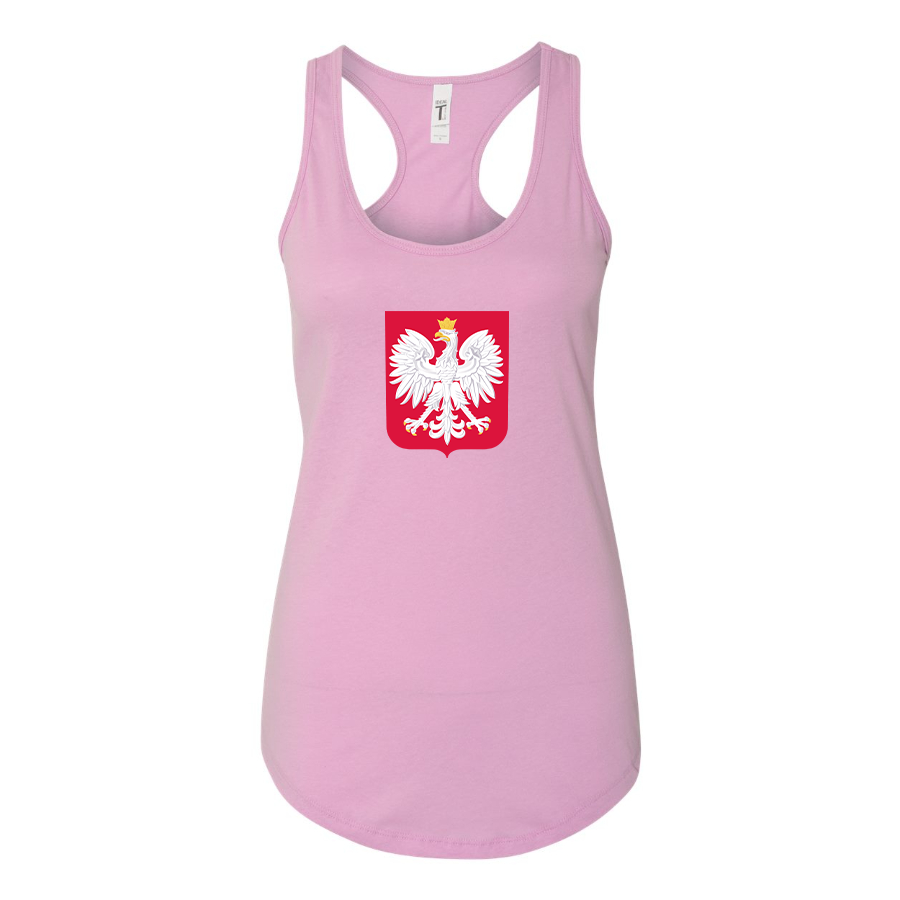 Women's Poland National Soccer Team Racerback Tank Top