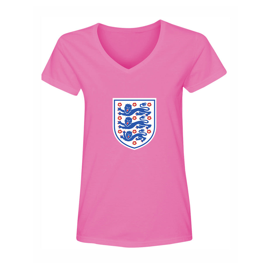 Women's England National Football Team V-Neck T-Shirt