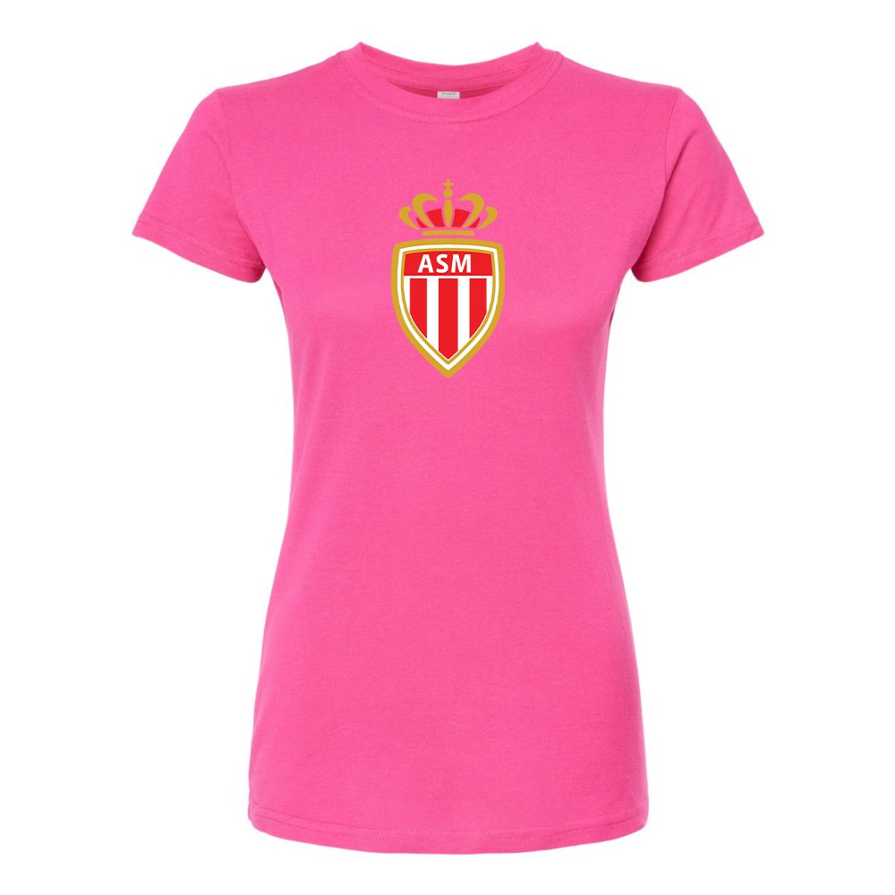 Women's AS Monaco FC Round Neck T-Shirt