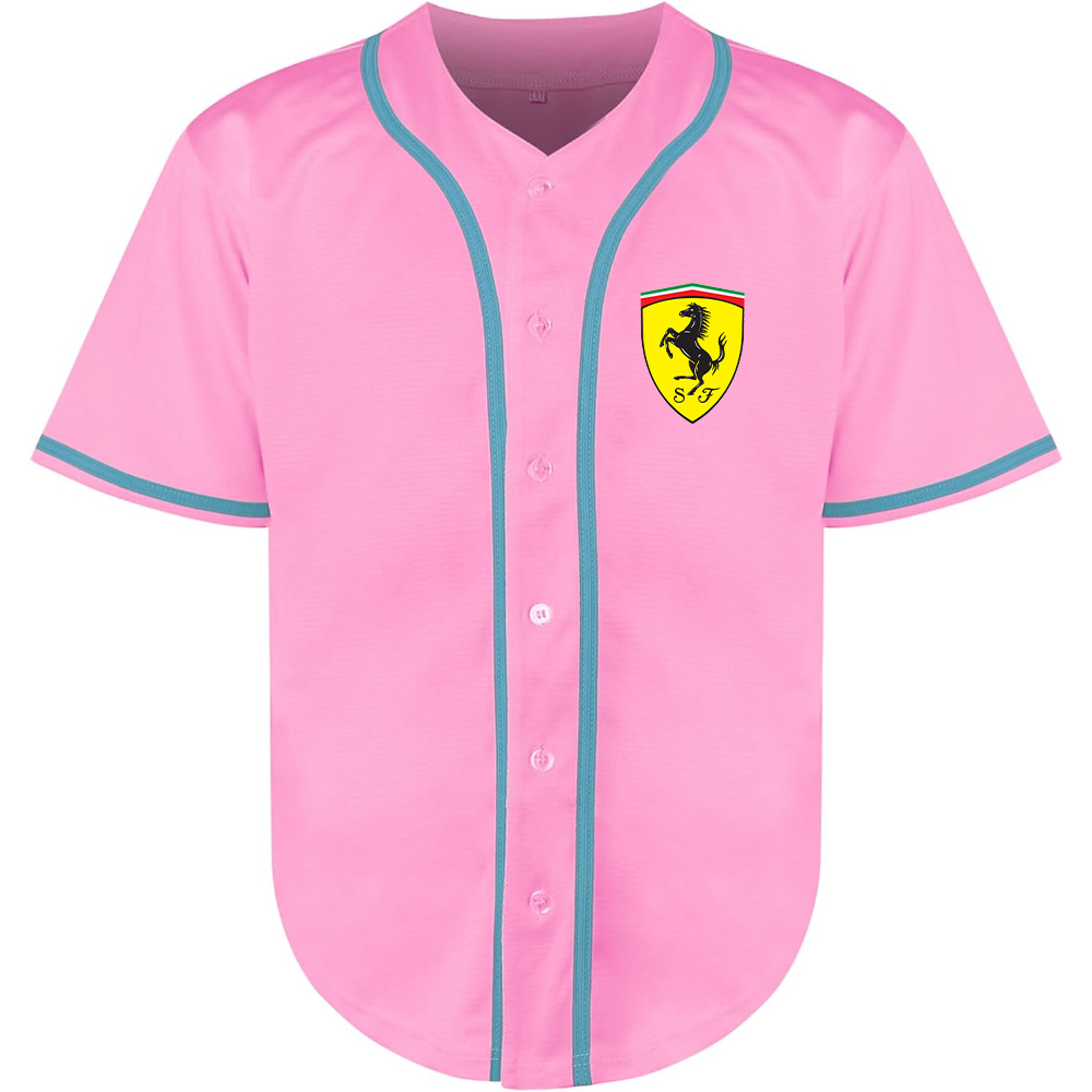 Men’s Ferrari Motorsport Car Baseball Jersey