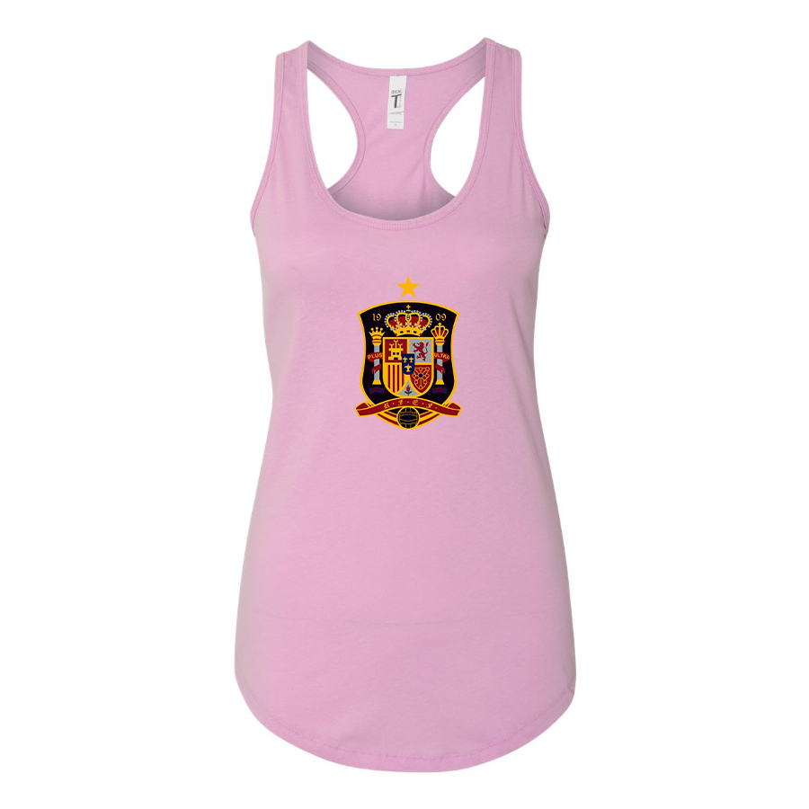 Women's Spain National Soccer Team Racerback Tank Top