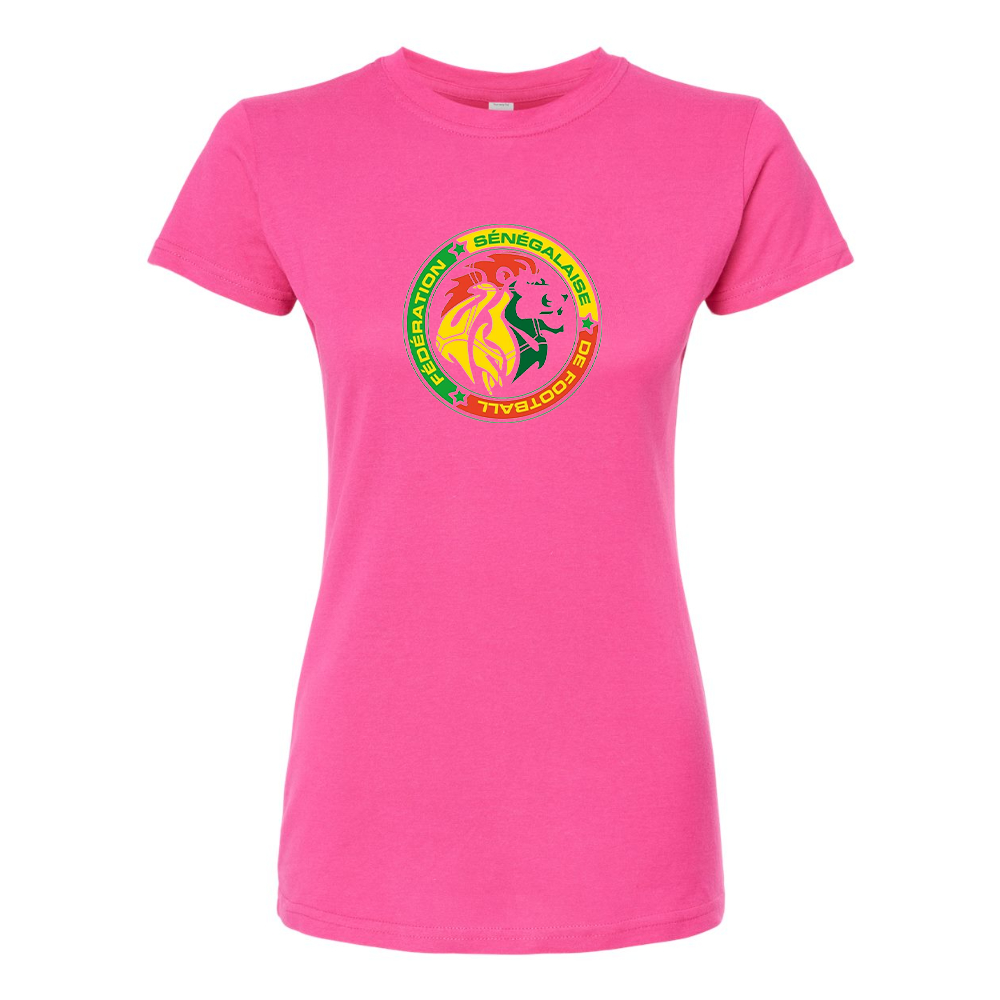 Women's Senegal National Soccer Team Round Neck T-Shirt