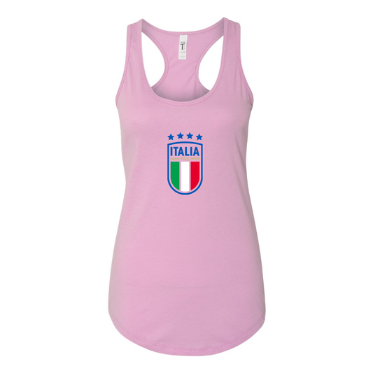 Women's Italy National Soccer Racerback Tank Top