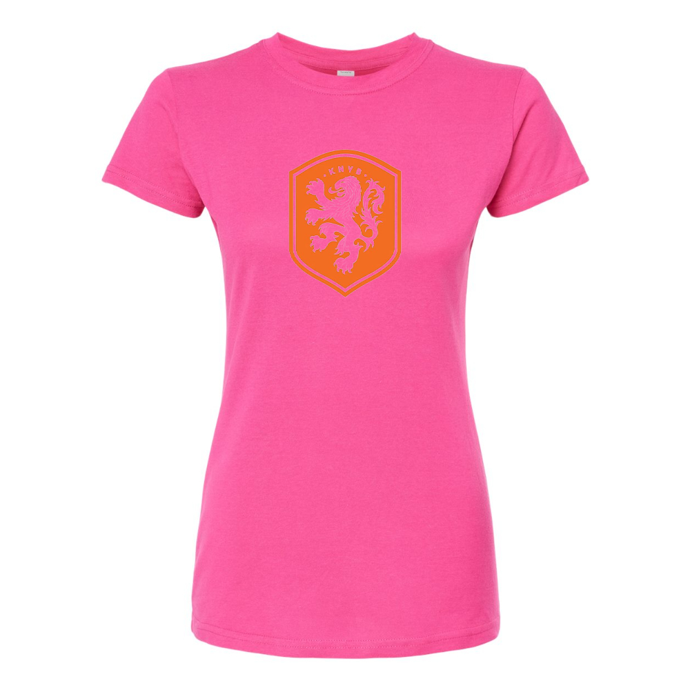 Women's Netherlands National Soccer Team Round Neck T-Shirt