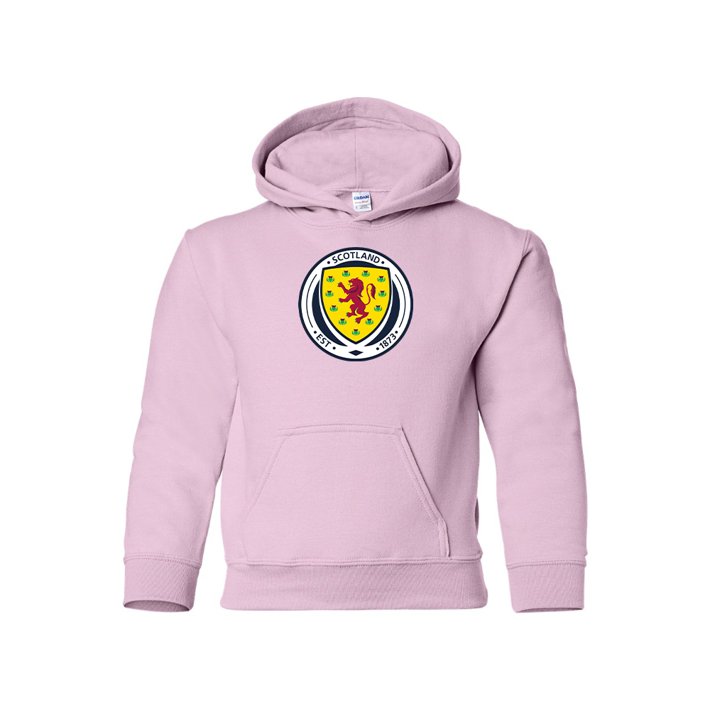 Youth Kids Scotland National Soccer Team Pullover Hoodie