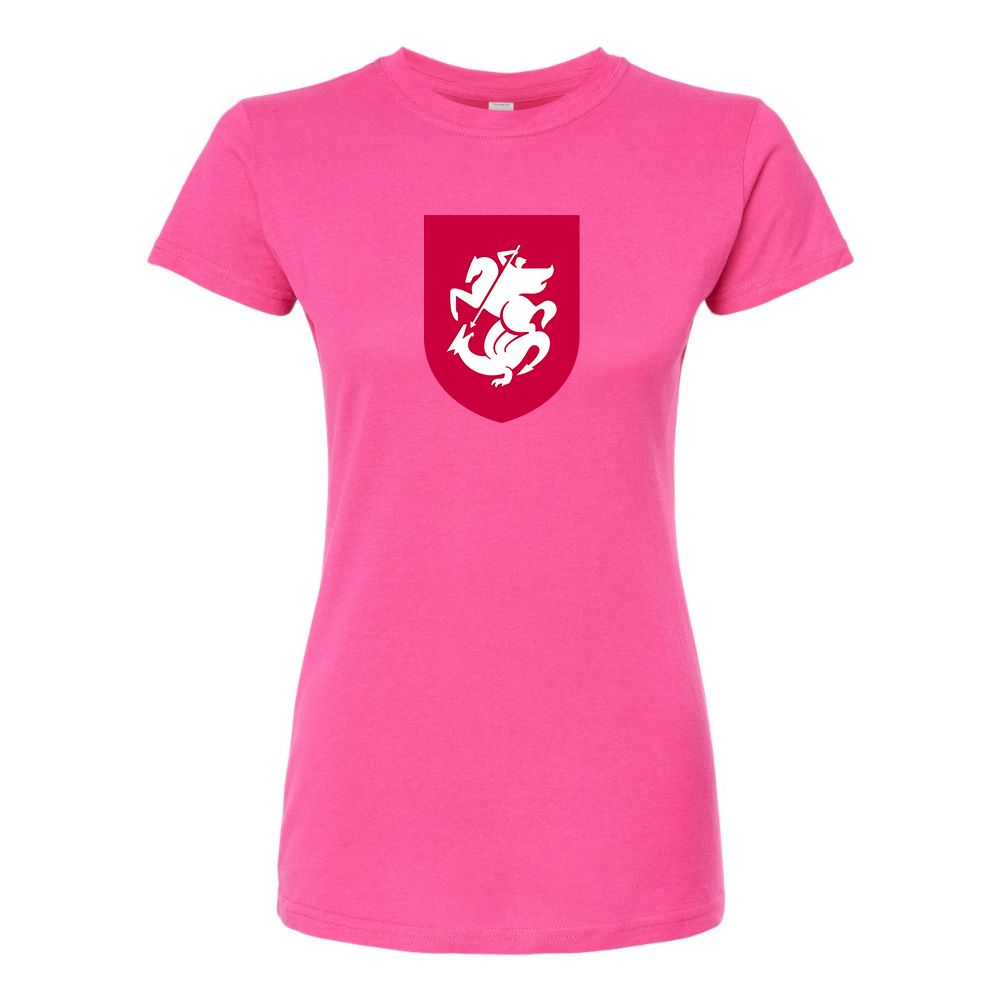 Women's Georgia National Soccer Team Round Neck T-Shirt