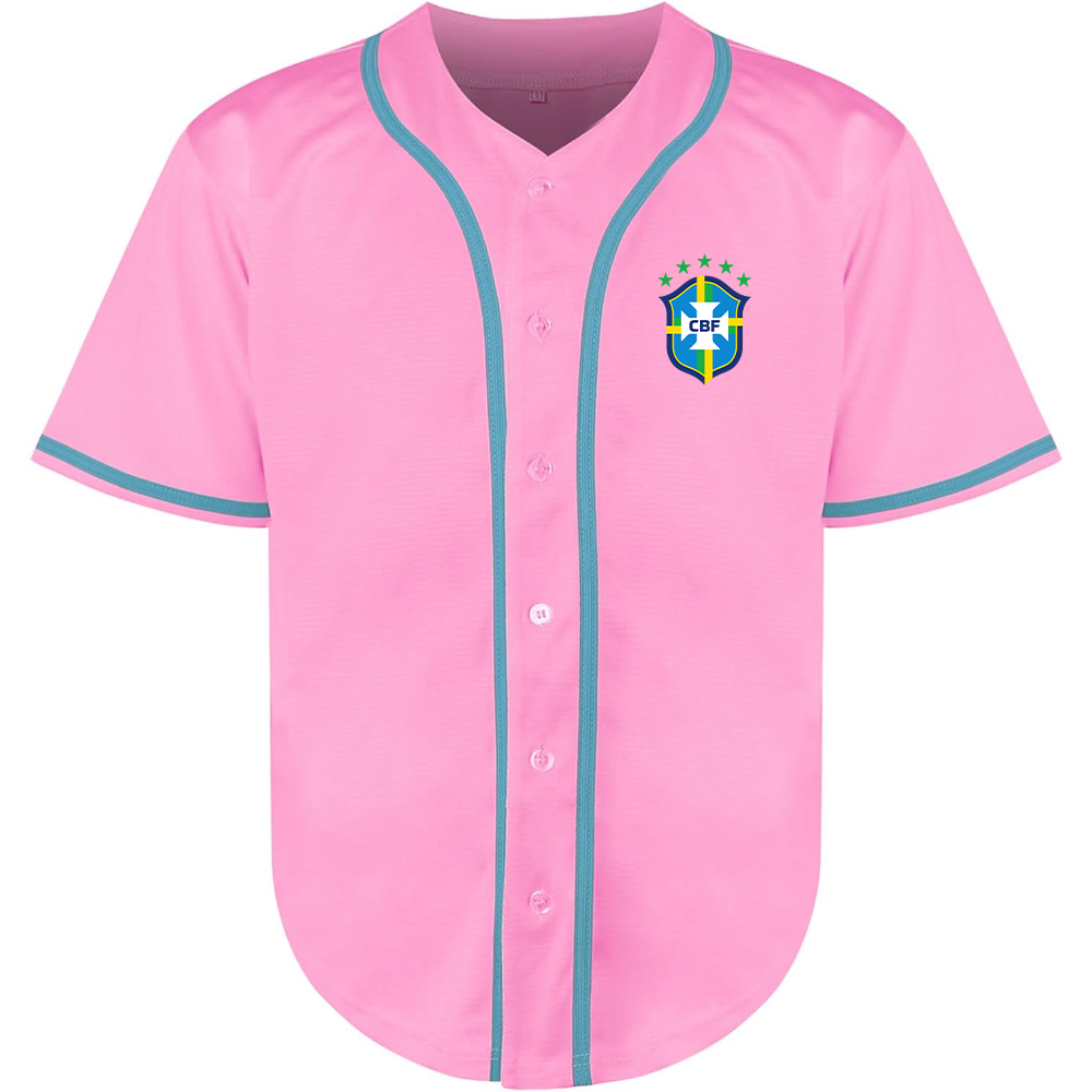 Men's Brazil National Soccer Team Baseball Jersey