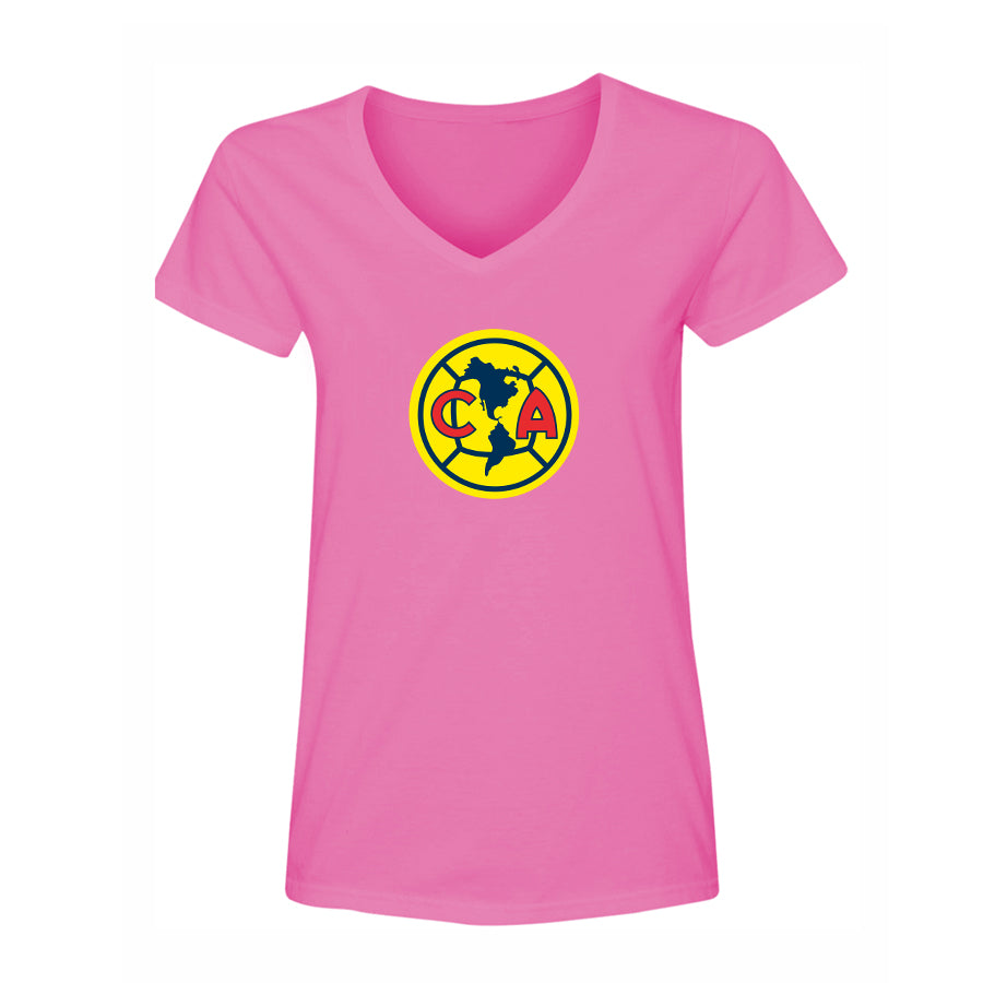 Women's Club America  Football V-Neck T-Shirt