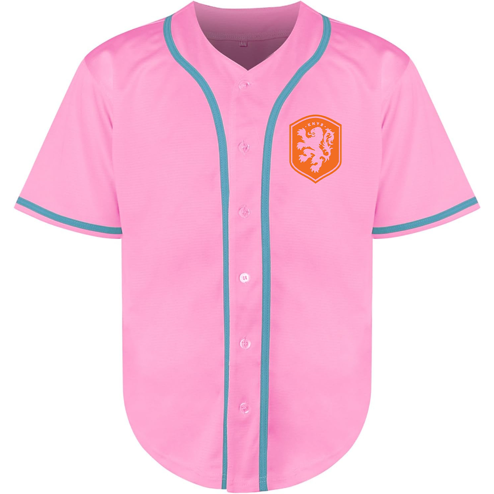 Men's Netherlands National Soccer Team Baseball Jersey