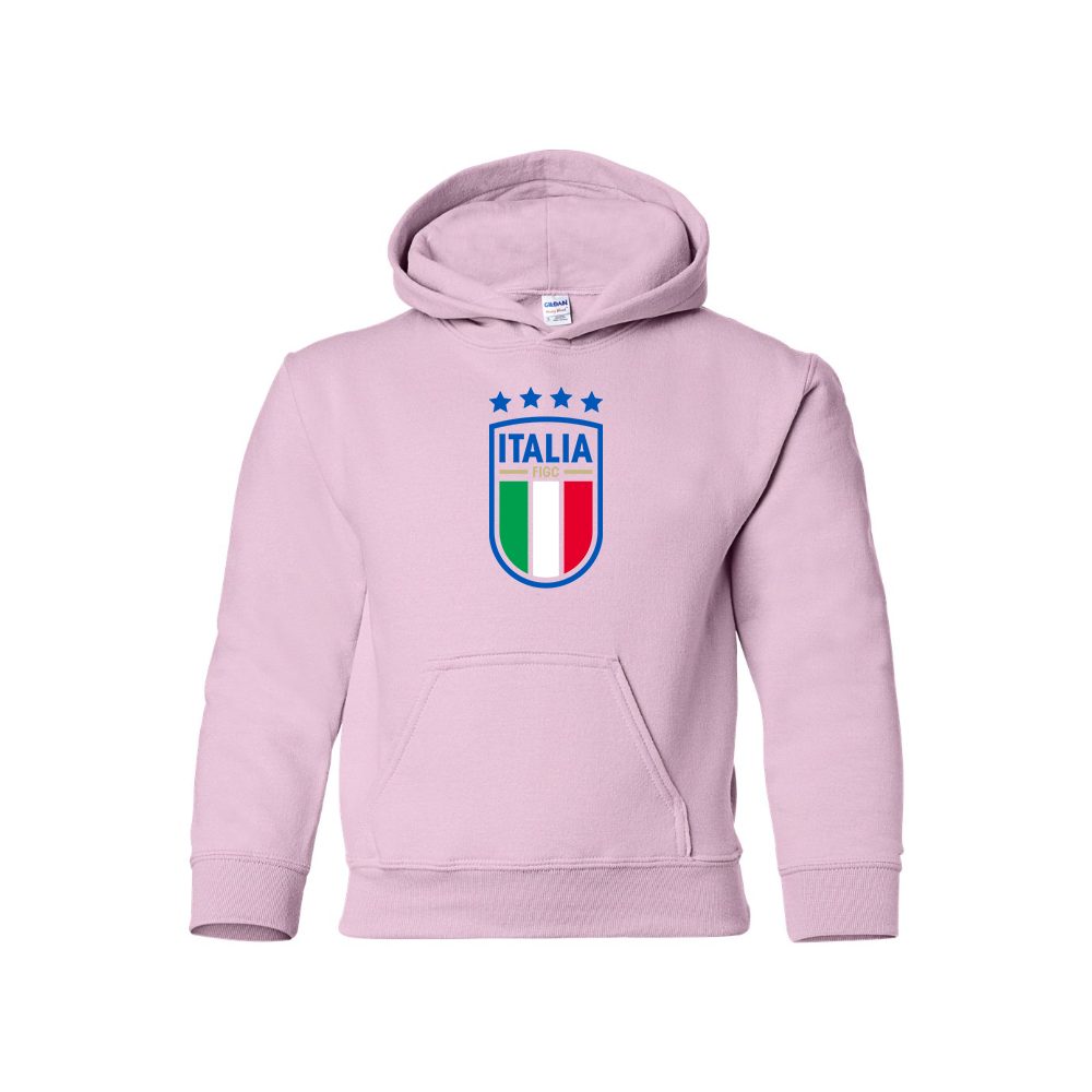 Youth Kids Italy National Soccer Pullover Hoodie