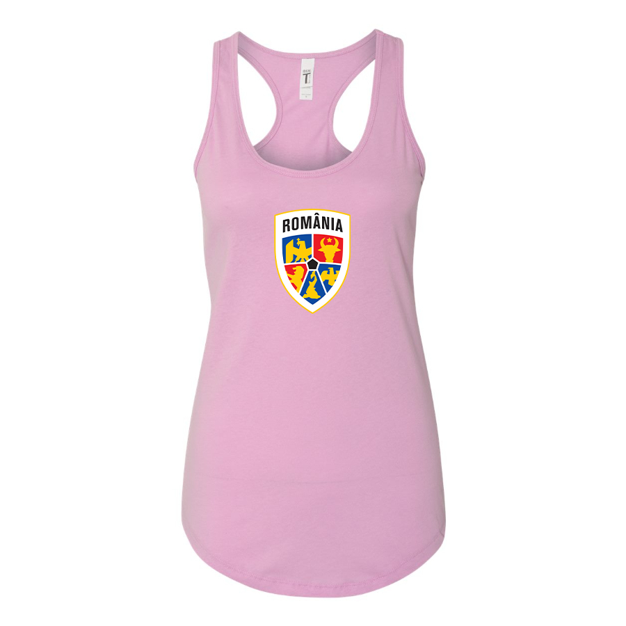 Women's Romania National Soccer Team Racerback Tank Top