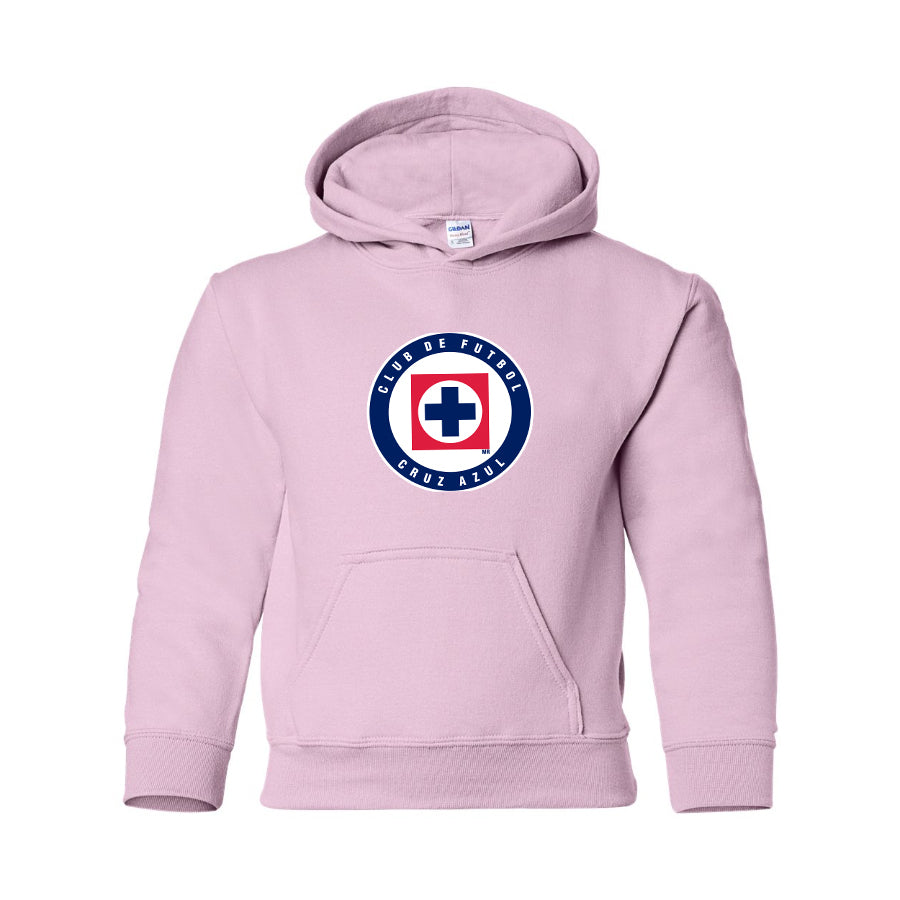 Youth Kids Cruz Azul Football Club Pullover Hoodie