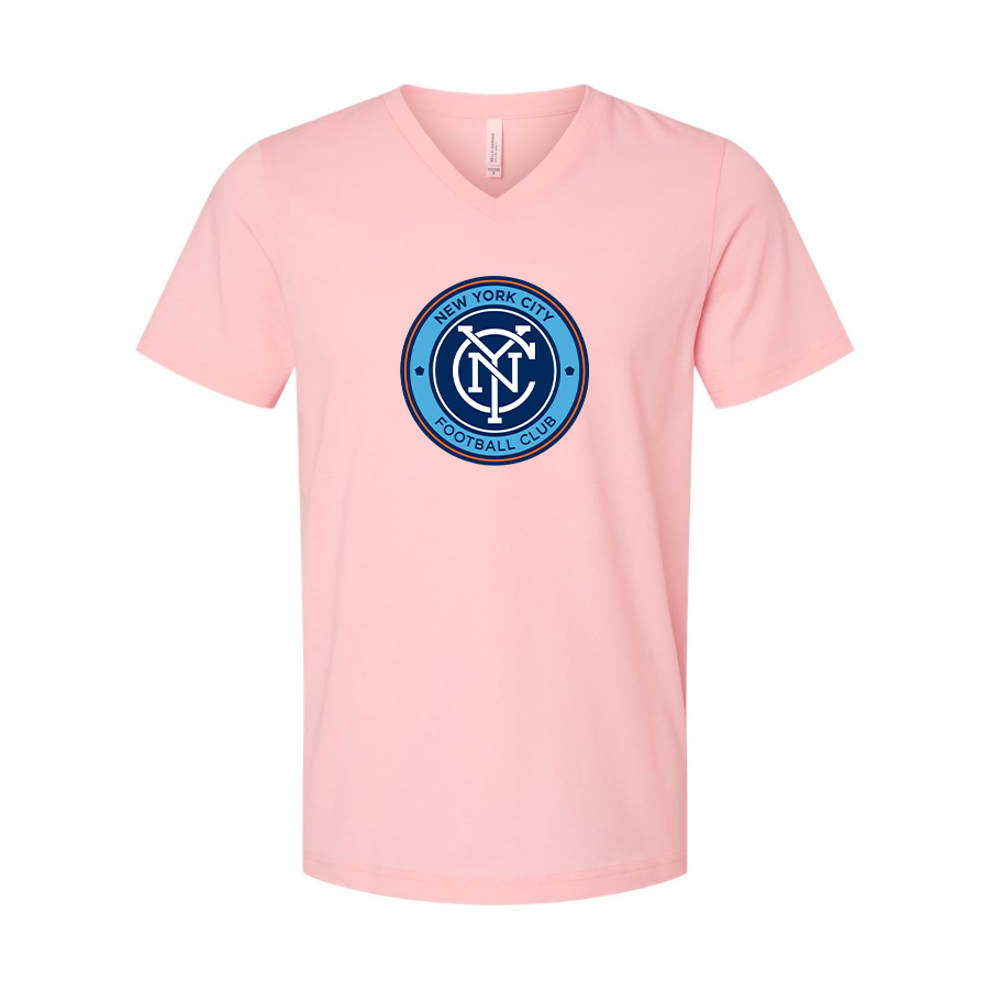Men’s  New York City FC  - BELLA + CANVAS - Jersey V-Neck Tee - 3005
