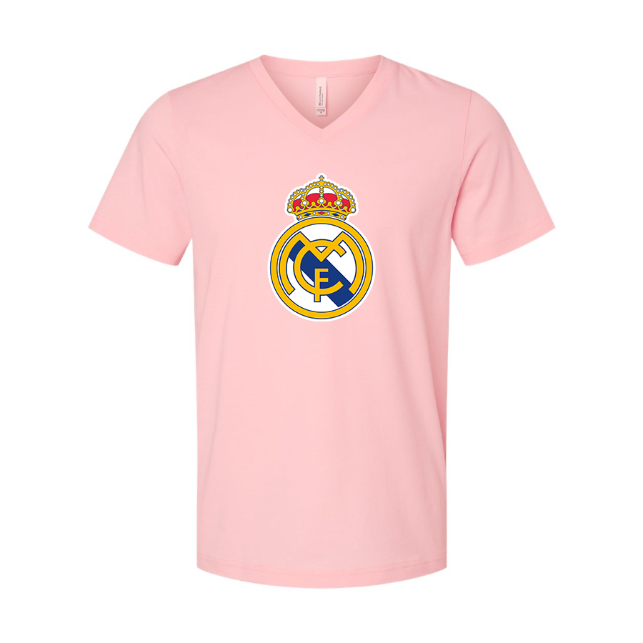 Men’s Real Madrid Soccer  - BELLA + CANVAS - Jersey V-Neck Tee - 3005