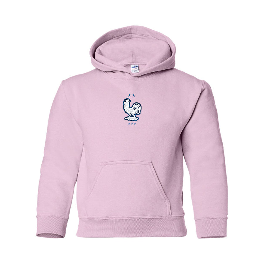 Youth Kids France National Soccer Team  Pullover Hoodie