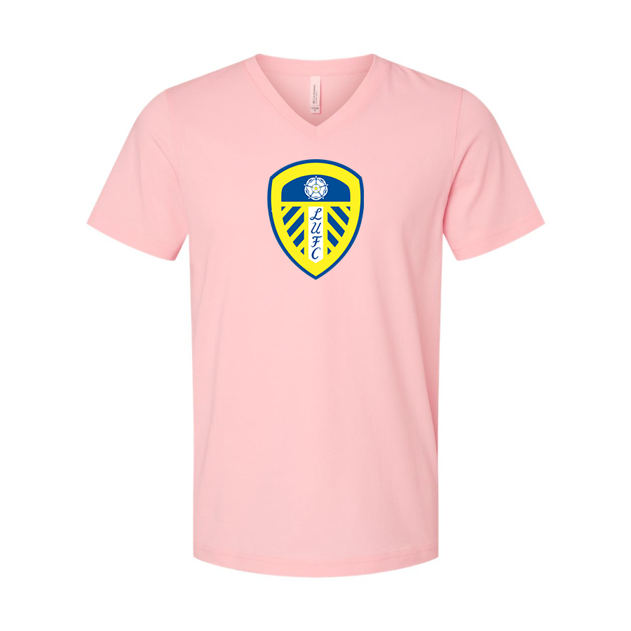 Men’s  Leeds United Football Club- BELLA + CANVAS - Jersey V-Neck Tee - 3005