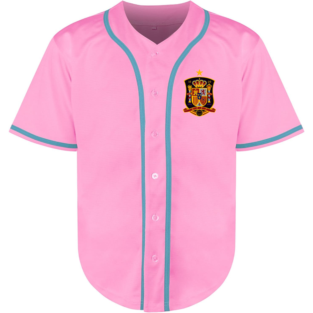 Men's Spain National Soccer Team Baseball Jersey