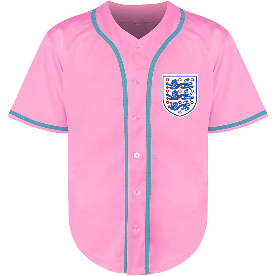 Men's England National Football Team Baseball Jersey