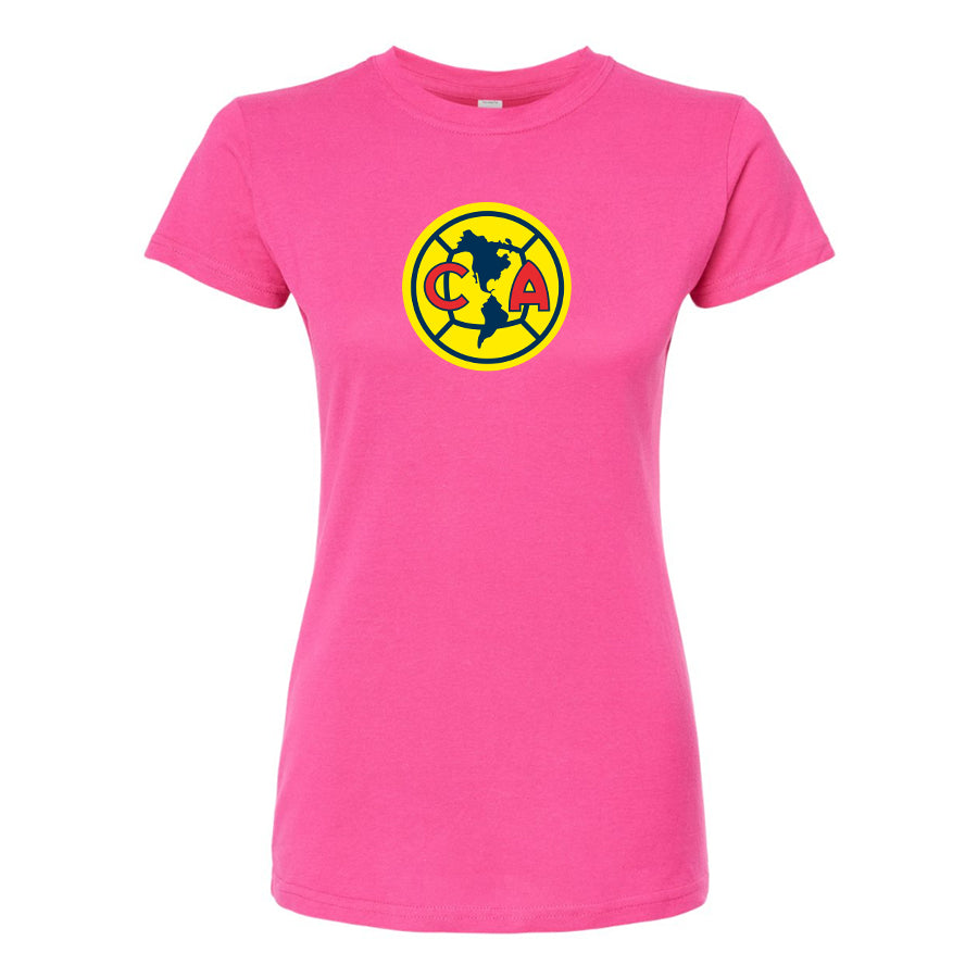 Women's Club America Football Round Neck T-Shirt