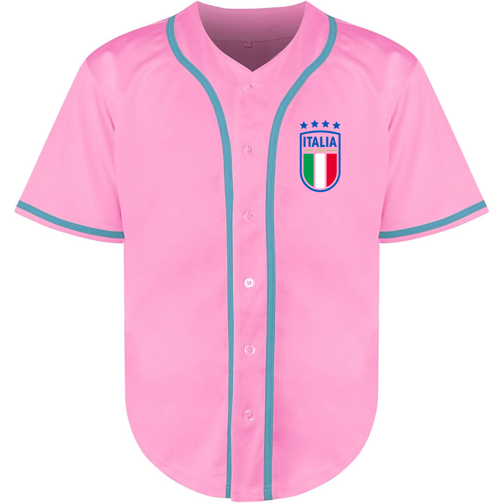 Men's Italy National Soccer Baseball Jersey