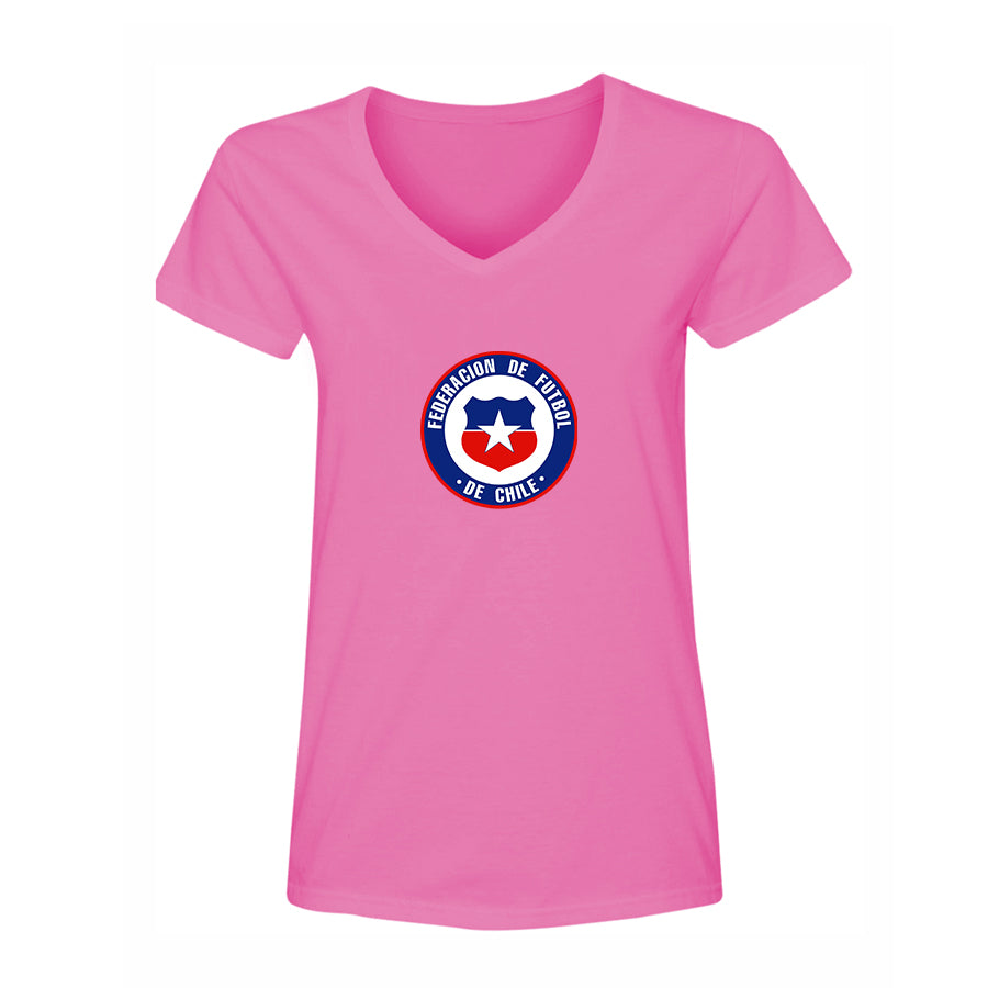 Women's Chile National Soccer Team   V-Neck T-Shirt