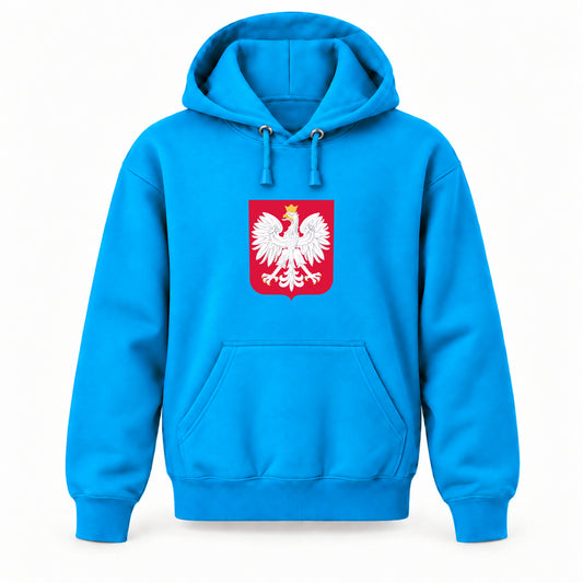 Poland National Soccer Team - Youth Large Hoodie (Ages 10–12) | Color: Turquoise