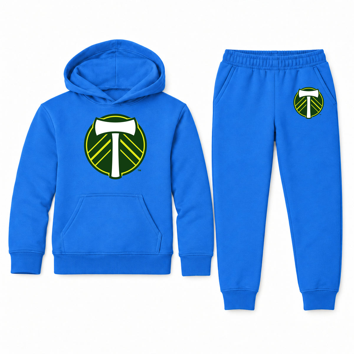 Portland Timbers FC youth hoodie jogger set, Blue, Youth Large ages 10–12