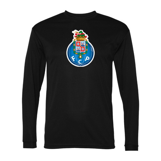 Men's Porto FC Performance Long Sleeve T-Shirt | Color: Black | Original artwork on Drive garment