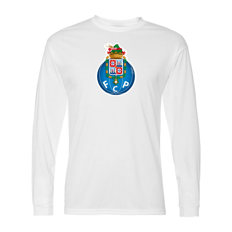 Men's Porto FC Performance Long Sleeve T-Shirt | Color: White | Original artwork on Drive garment