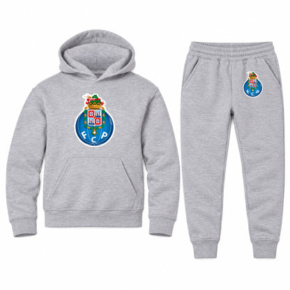 Porto FC youth hoodie jogger set, Sports Grey, Youth Large ages 10–12