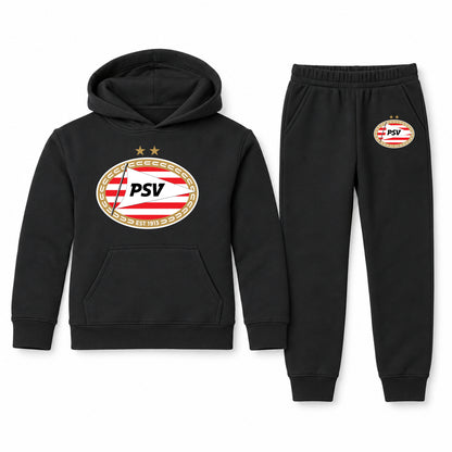 PSV Eindhoven FC youth hoodie jogger set, Black, Youth Large ages 10–12