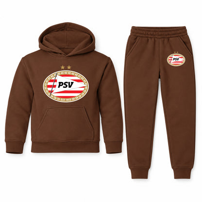 PSV Eindhoven FC youth hoodie jogger set, Brown, Youth Large ages 10–12