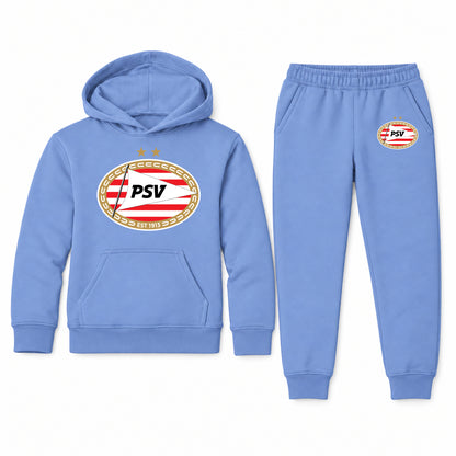 PSV Eindhoven FC youth hoodie jogger set, Carolina Blue, Youth Large ages 10–12